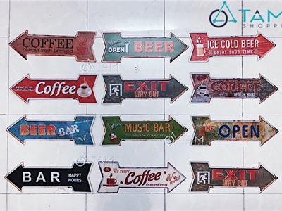 Tranh thiếc mũi tên trang trí Vintage dài 45cm số 20